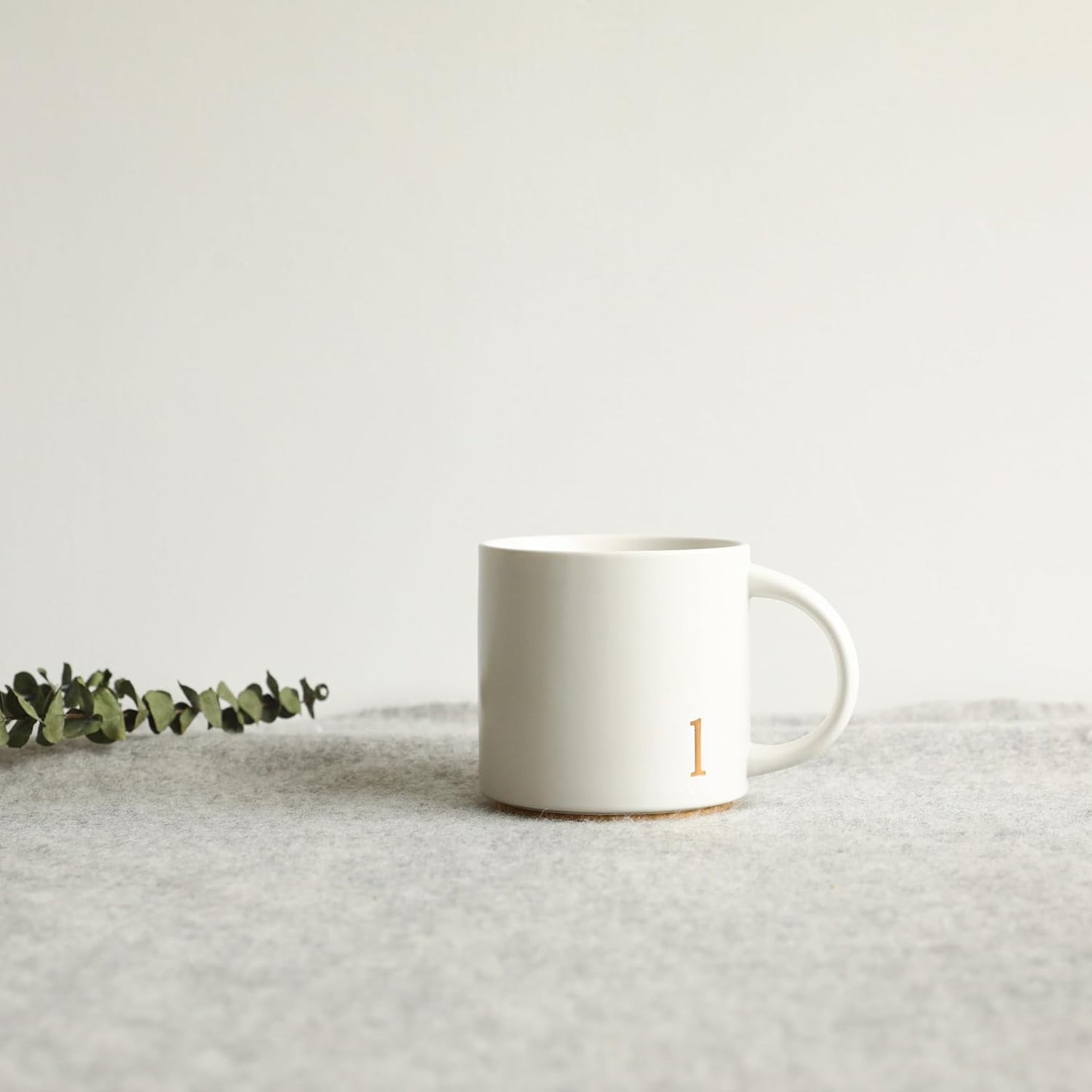 COLLECTIVE HOME - Monogram Ceramic Mugs, 15 oz Golden Initial Coffee Cups, Elegant Alphabet Tea
