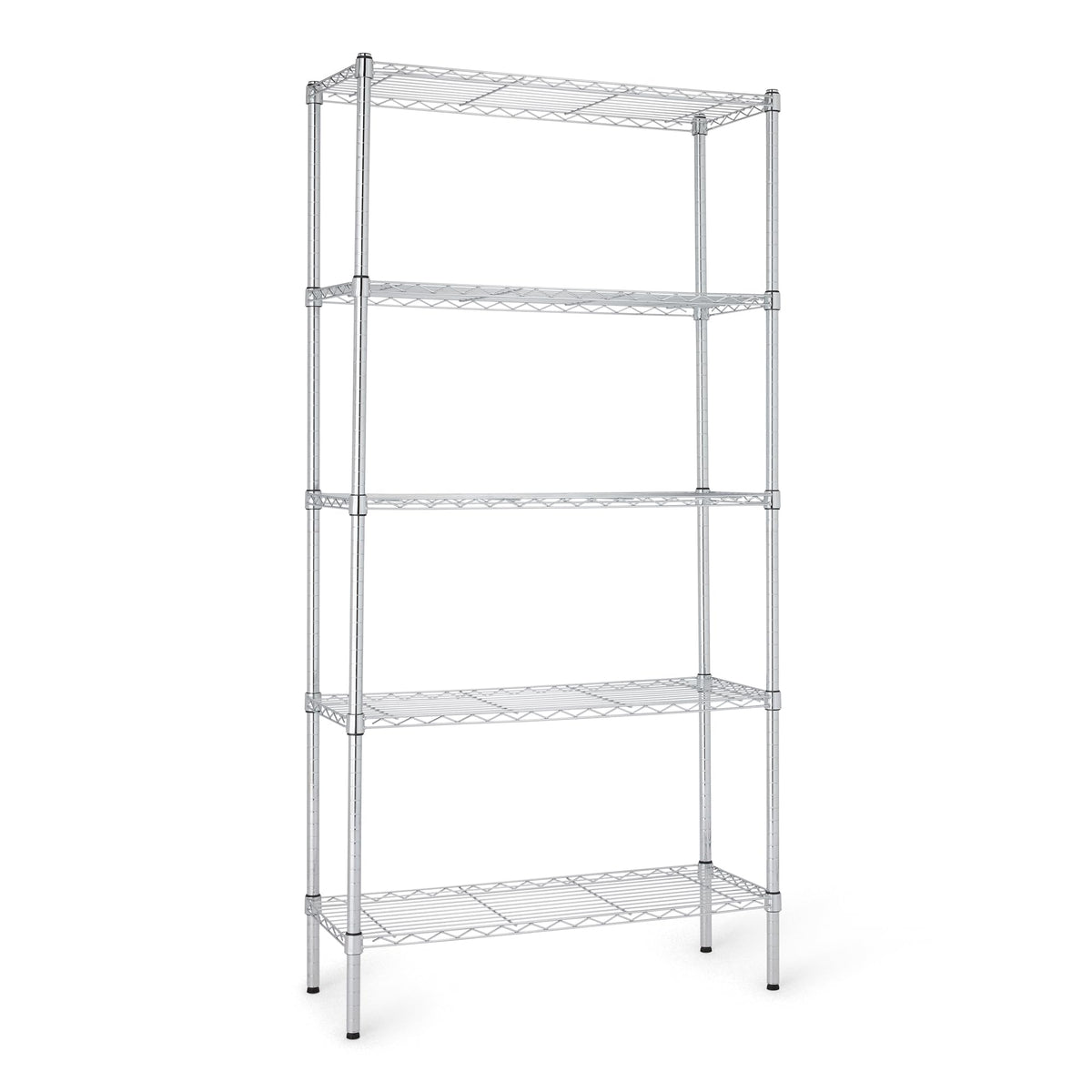 Amazon Basics 5-Shelf Adjustable Heavy Duty Steel Wire Rack, Space Saving Storage Shelving