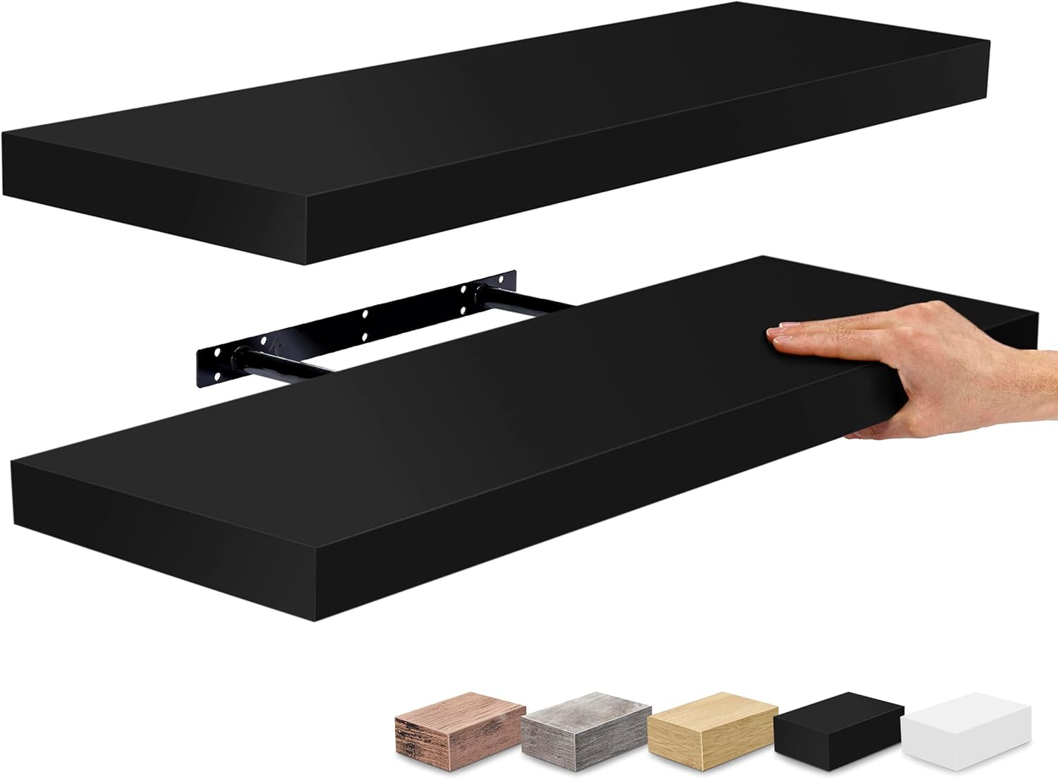 Sorbus Floating Shelves for Wall - 24" Bathroom Shelves, Wall Decor for Bedroom, Kitchen, Living