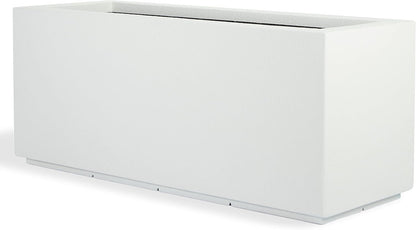 PolyStone Milan Tall Modern Outdoor/Indoor Rectangular Trough Planter, 46" L X 17" W X 19" H