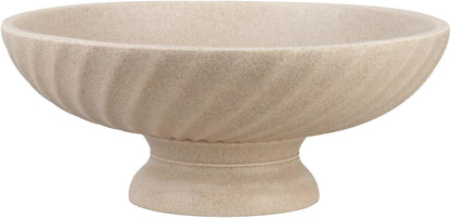 Large Resin Pedestal Decorative Bowl - Modern Fruit Bowl for Kitchen Counter - Handicraft Bowls for