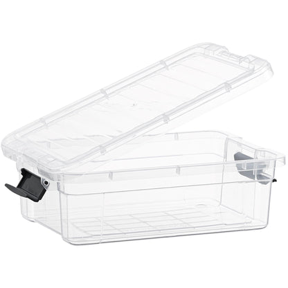 Superio 2.3 Qt Clear Plastic Storage Bin with Lid, Non-Toxic, BPA Free, Odor Free, Organizer