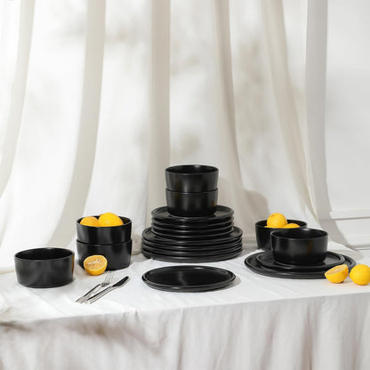 Stone Lain Eden 12-Piece Dinnerware Set Stoneware, Plates and Bowls Set, Dishwasher and Microwave
