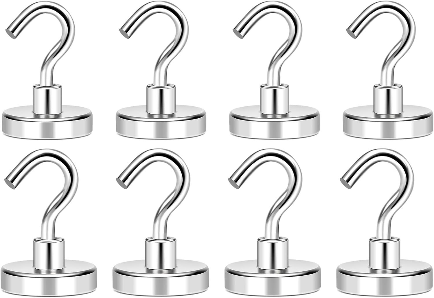 MIKEDE Magnetic Hooks, 80LB+ Heavy Duty Magnetic Hooks Cruise with Epoxy Coating for Refrigerator