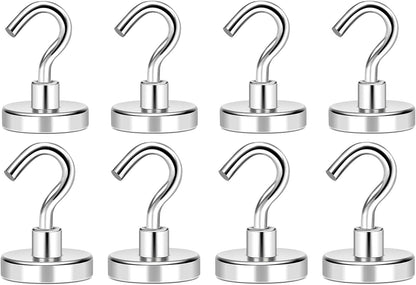 MIKEDE Magnetic Hooks, 80LB+ Heavy Duty Magnetic Hooks Cruise with Epoxy Coating for Refrigerator