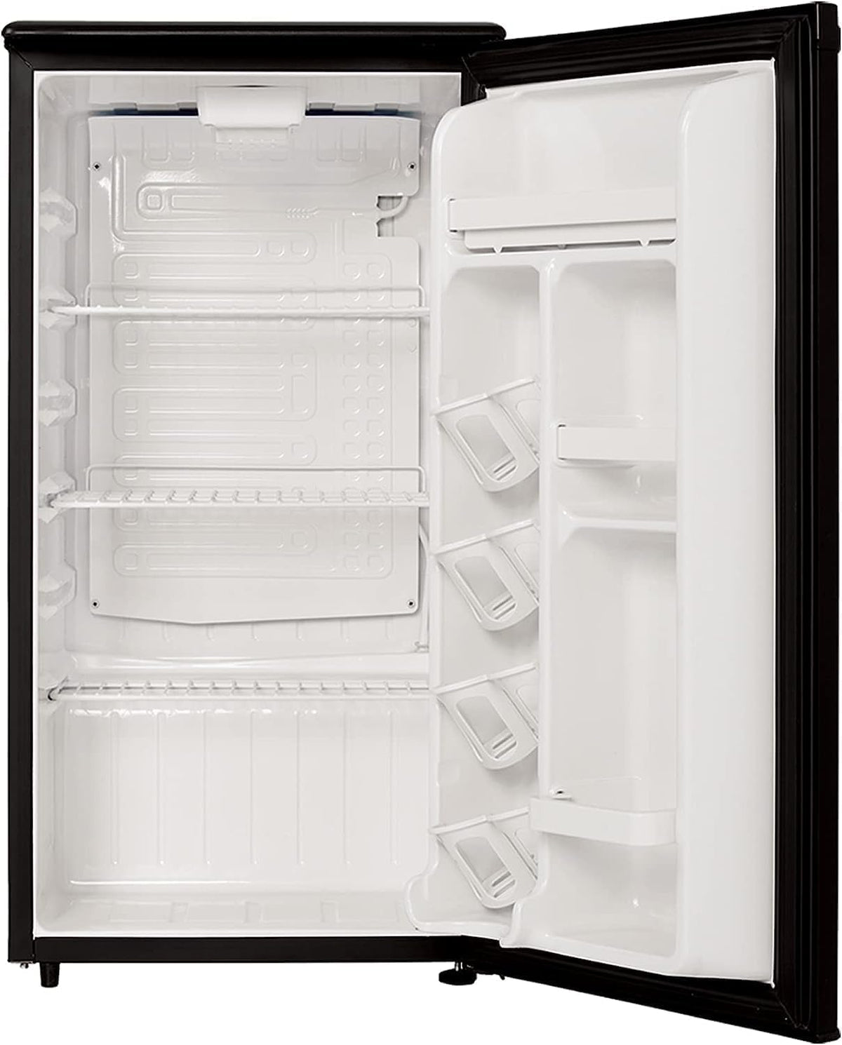 E-Star 3.3 Cu Ft Mini Fridge without Freezer - AUTO DEFROST, Reversible Single Door, Glass Shelf
