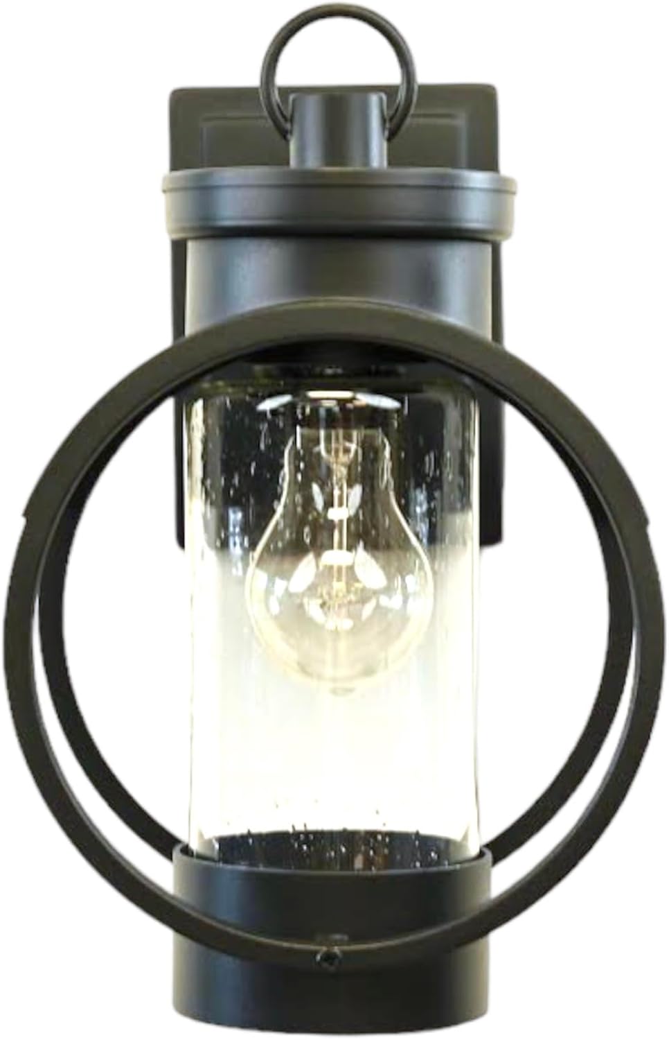 Muskoka Lifestyle Products Black Outdoor Weatherproof Wall Sconce Light Fixture, Rustic Porch