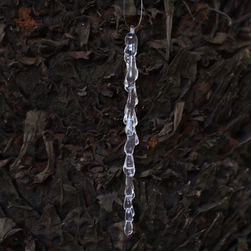 ToBeIT Chrismtas Tree icicles 50 pcs Acrylic Icicle Ornament Set for Chrismtas Decoration(50pcs