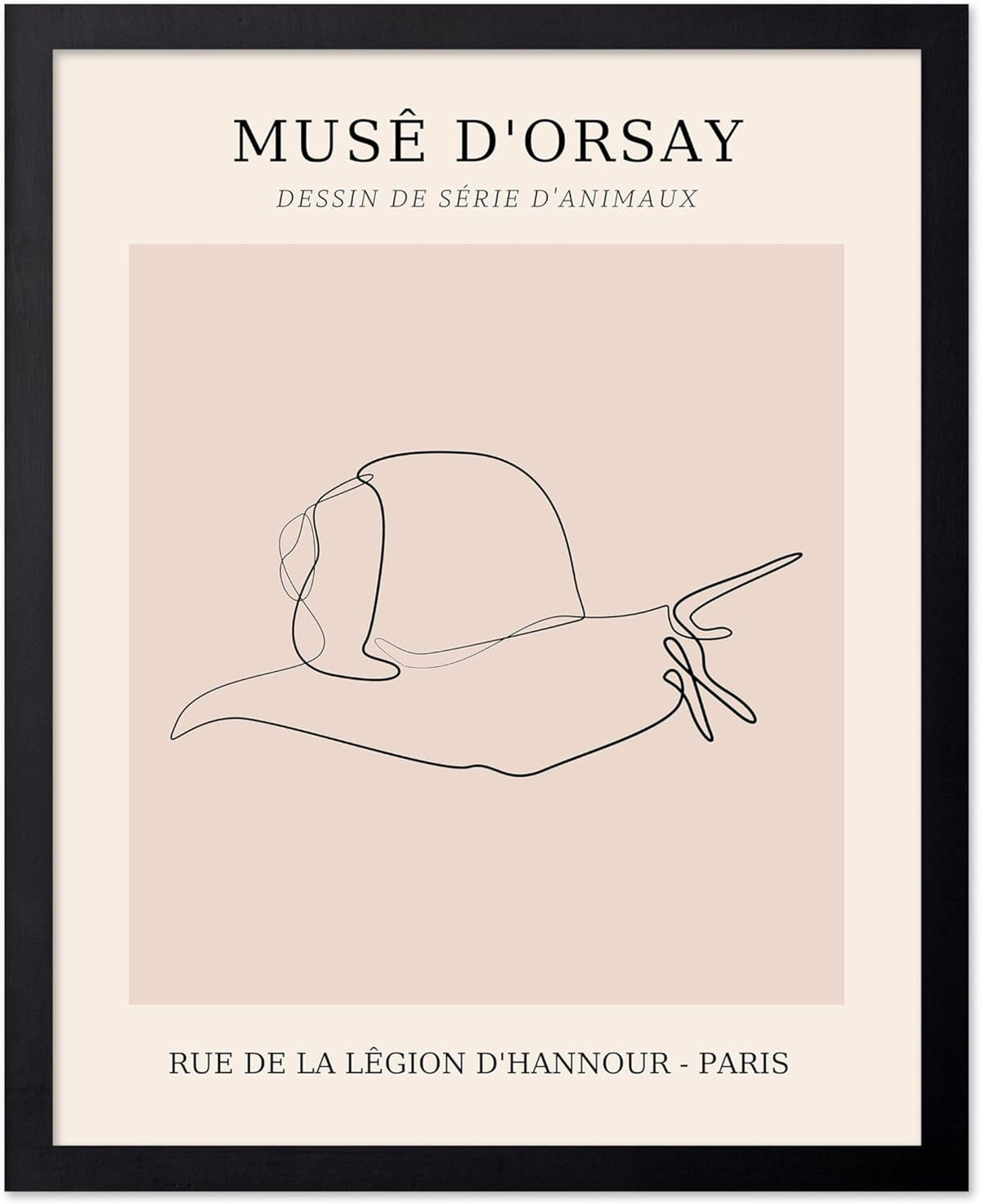 Poster Master Vintage Poster - Retro One Line Snail Drawing Print - Snail Line Art - Minimal Gift