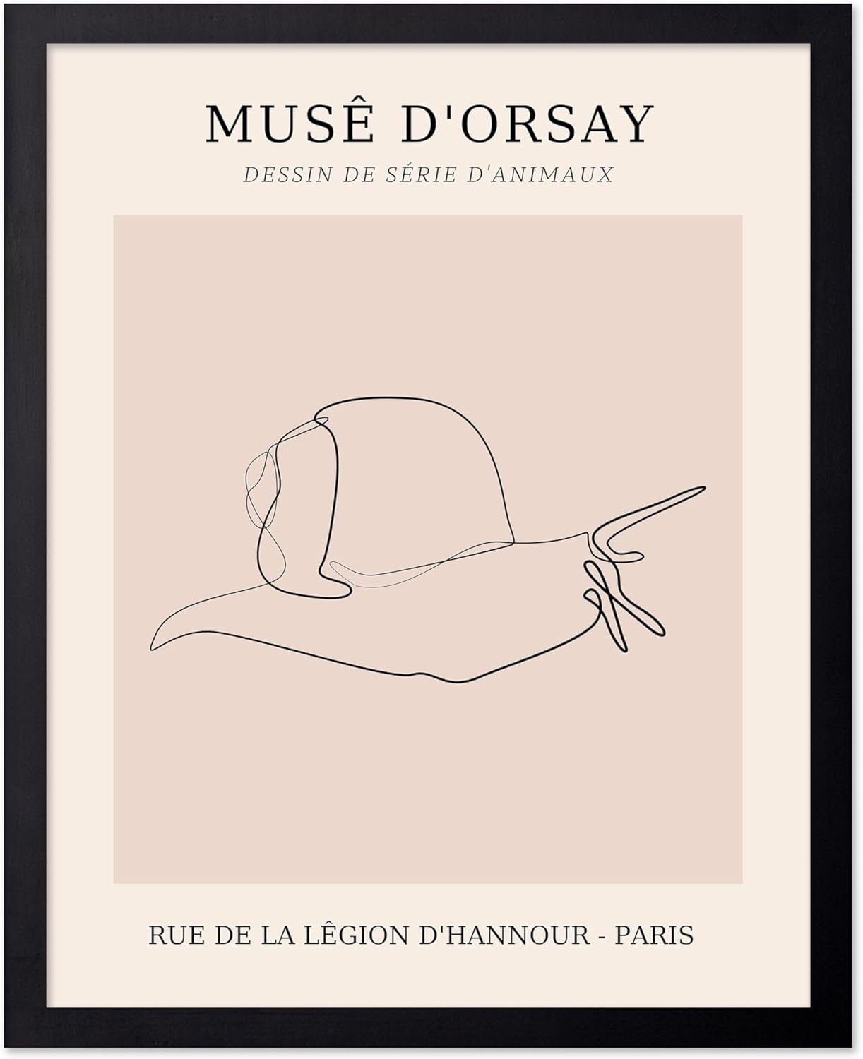 Poster Master Vintage Poster - Retro One Line Snail Drawing Print - Snail Line Art - Minimal Gift