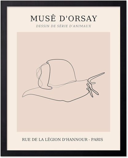 Poster Master Vintage Poster - Retro One Line Snail Drawing Print - Snail Line Art - Minimal Gift