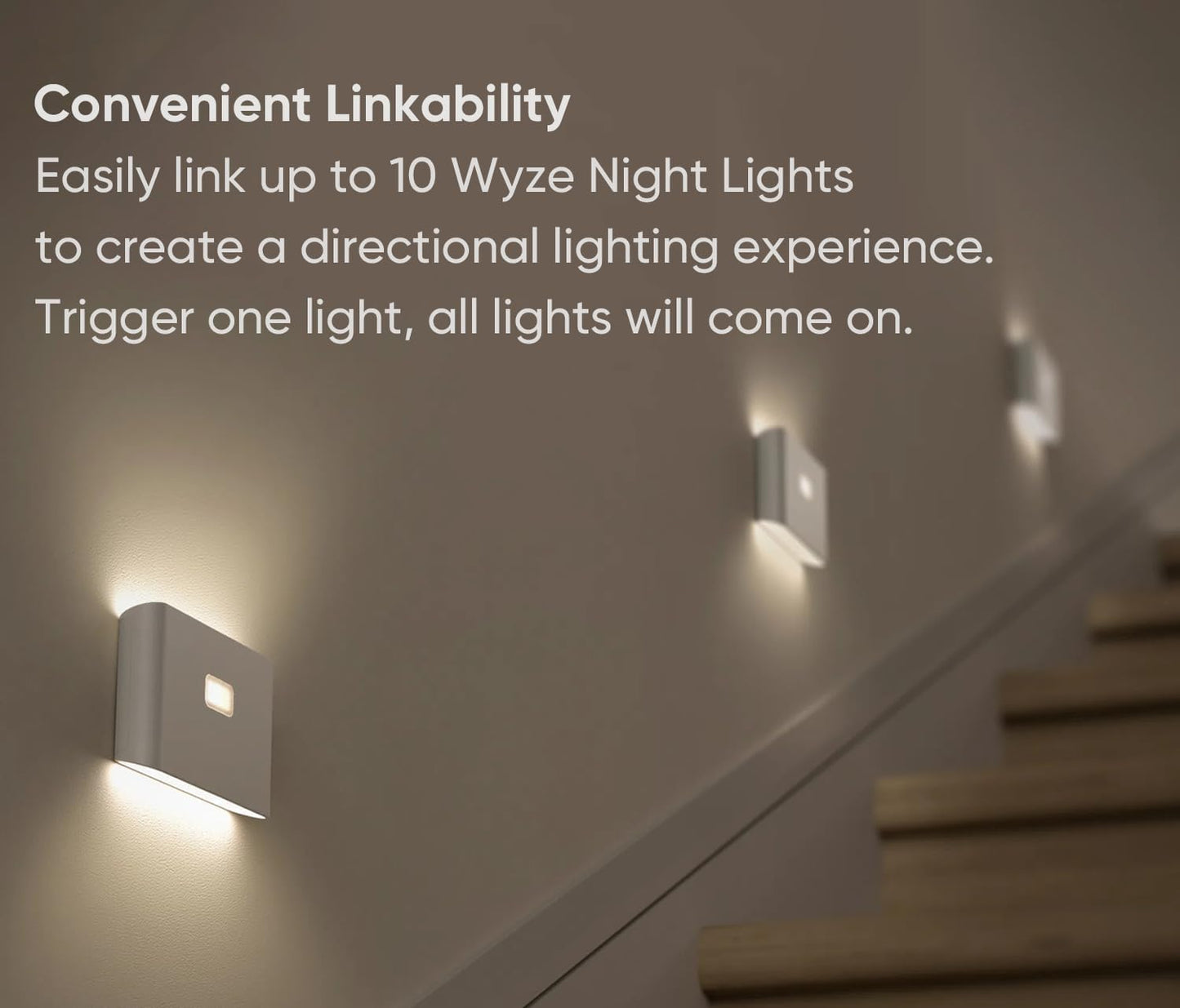 Rechargeable Night Lights with Dusk to Dawn & Motion Sensors, Warm & Soft White Stair Lights for