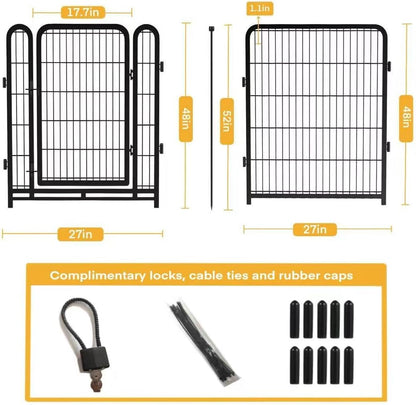 Dog Playpen 48 inch(H) 4 Panels Dog Fence Outdoor for Yard. Metal Dog Pen Heavy Duty Pet Puppy
