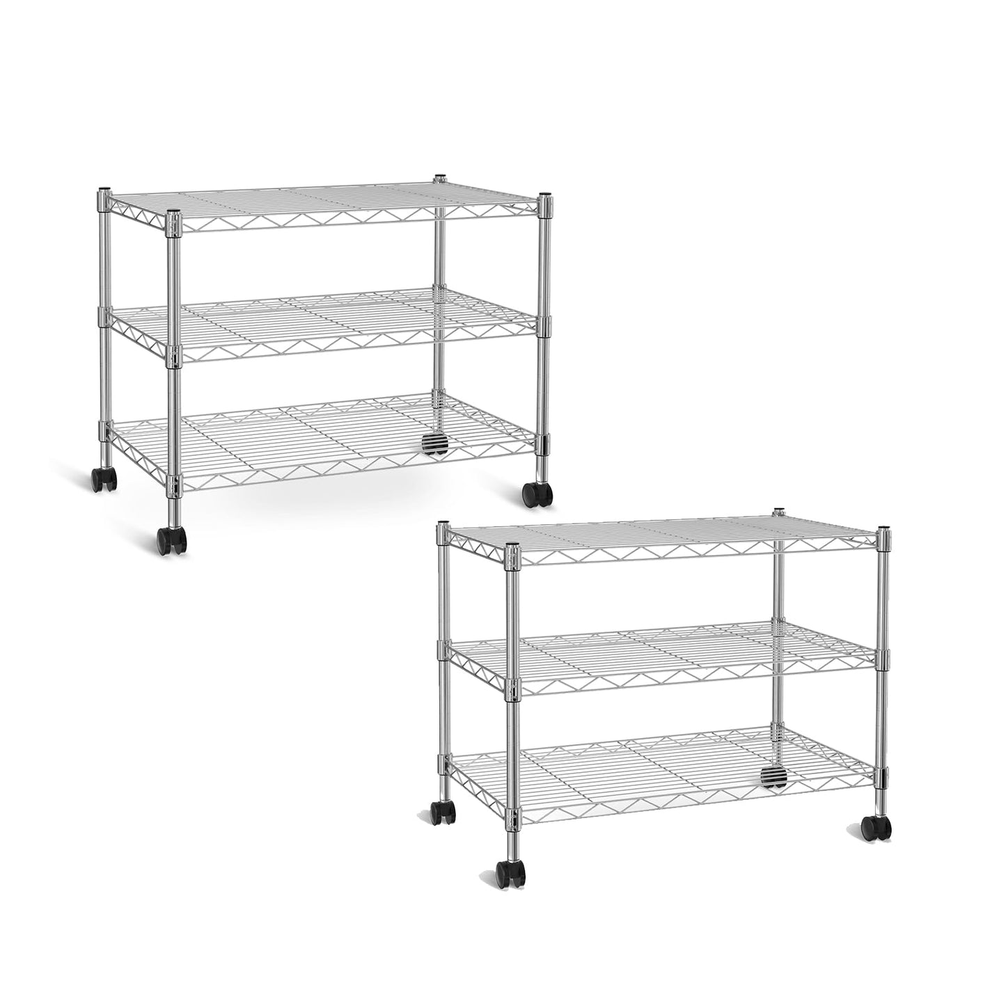 Simple Deluxe 3-Tier Heavy Duty Storage Shelves 750Lb Capacity, 24.02" D x 13.78" W x 21.97" H