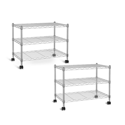 Simple Deluxe 3-Tier Heavy Duty Storage Shelves 750Lb Capacity, 24.02" D x 13.78" W x 21.97" H