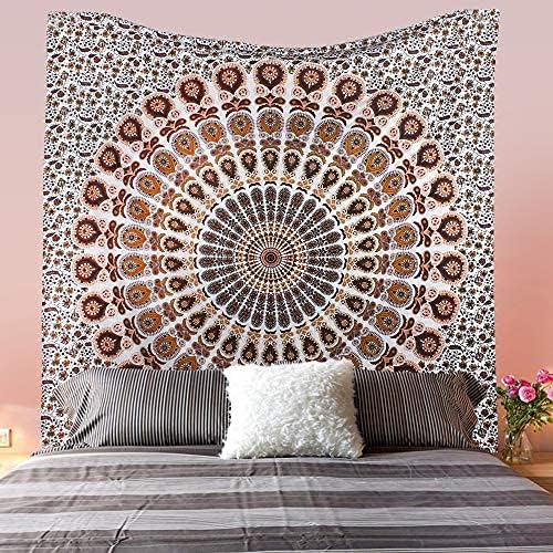 Bless International Handmade Indian hippie Bohemian Psychedelic Peacock Mandala Wall hanging