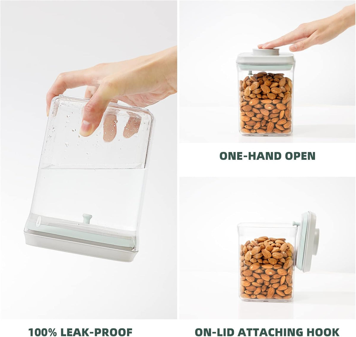 Pop Airtight Containers for Food Storage, Leakproof Air Tight Containers Pantry Storage Containers