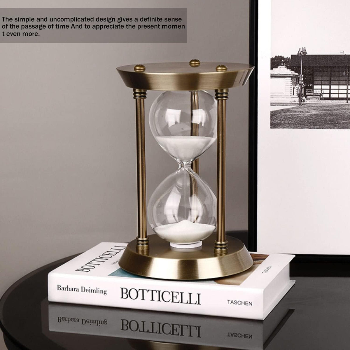 Sand Timer 15 Minutes,Hour Glass,Metal Vintage Hourglass,Hourglass Decor,for Home Decoration Office