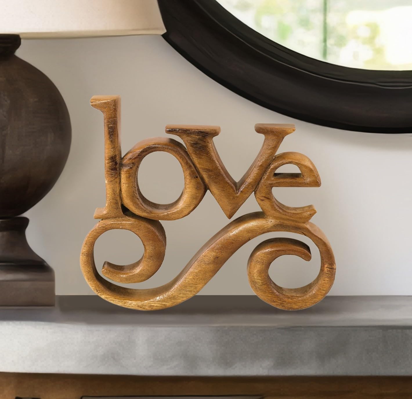 Decozen Gifts for Mom - Wooden Love Letters Sculpture - Mother's Day Birthday Gifts, Home, Office