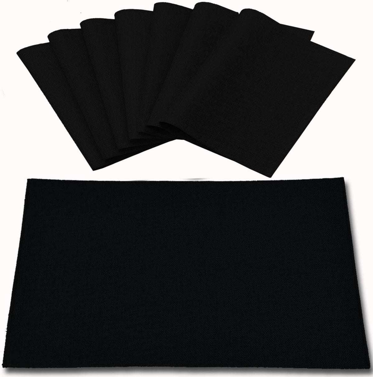 Cloth Placemats Set of 8, Linen Type Fabric Placemats Machine Washable Heat Resistant Placemats