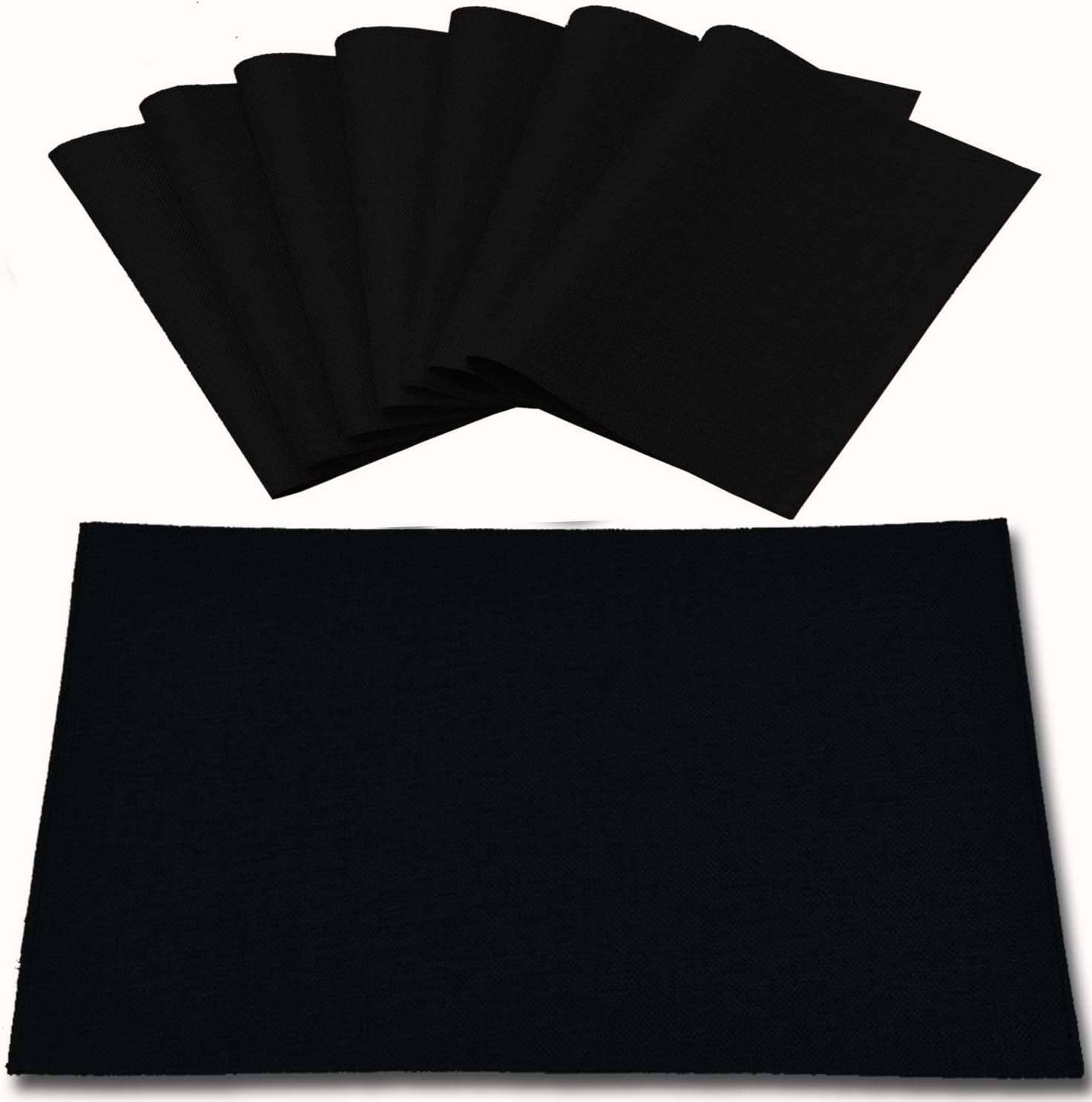 Cloth Placemats Set of 8, Linen Type Fabric Placemats Machine Washable Heat Resistant Placemats