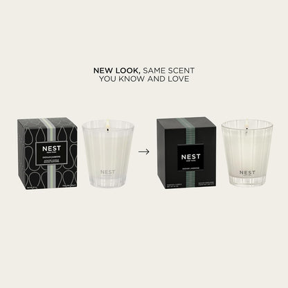 NEST New York Scented Classic Candle, Indian Jasmine - 8.1 oz - Up to 60-Hour Burn Time - Reusable