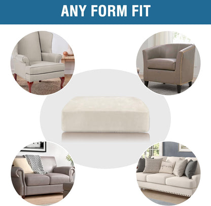 H.VERSAILTEX Velvet Stretch Couch Cushion Cover Plush Cushion Slipcover for Chair Cushion Furniture