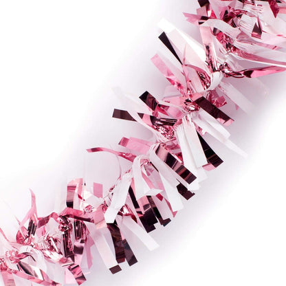 Anderson's Light Pink & White Sparkle Glitter Metallic Tinsel Twist for Trailer Or Golf Cart, 4