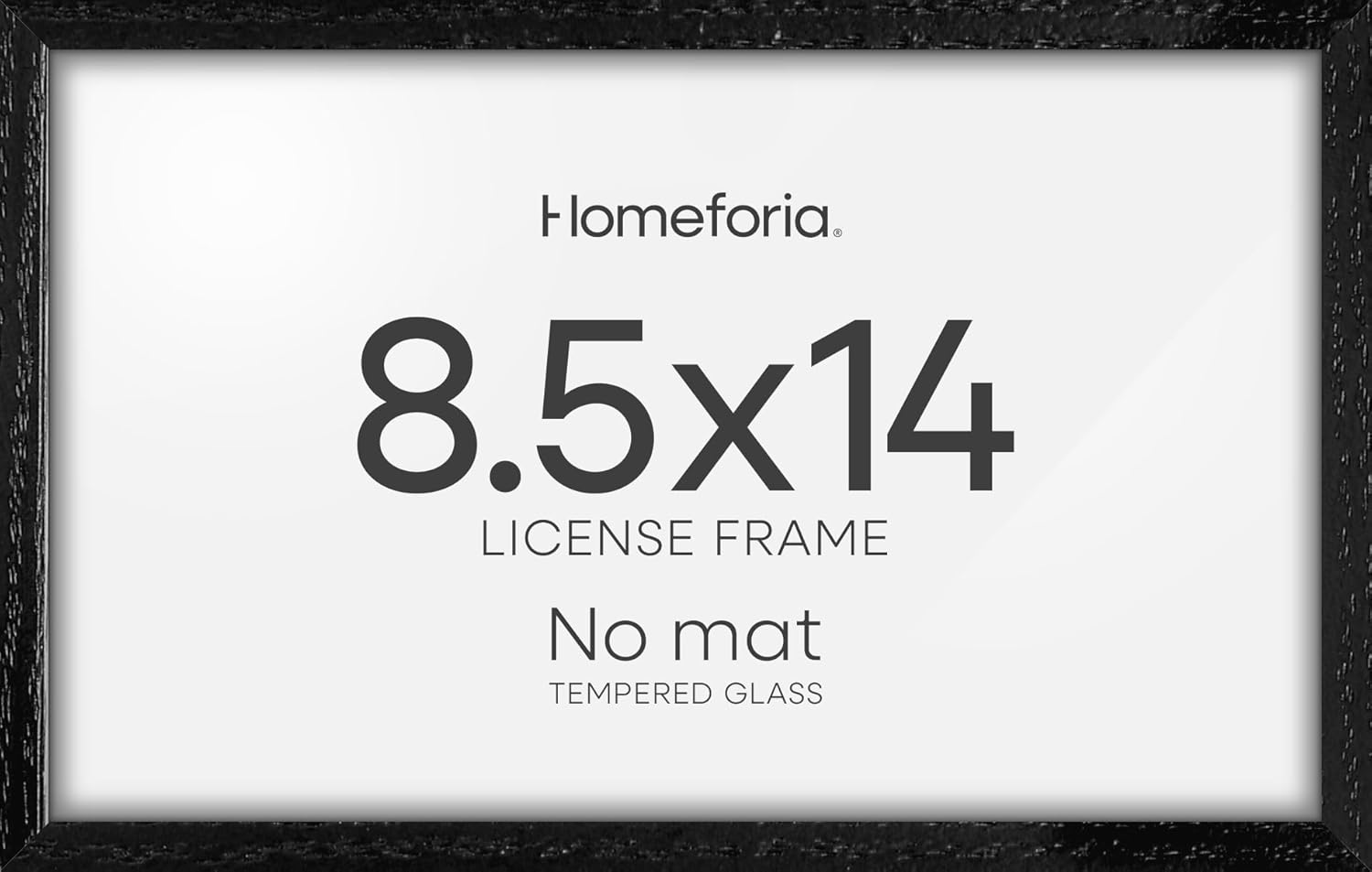 Homeforia 8.5x14 Marriage License Frame Black, High End Oak 8.5x14 Certificate Black Wood Frames