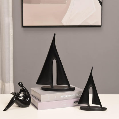 Modern Sculptures Home Decor, Sailboat Decor Ornament, Boat Decorations Statue Decor, Art