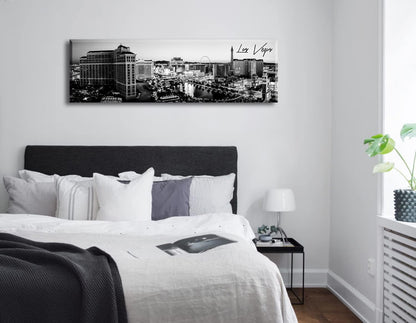 Las Vegas Skyline Wall Art for Living Room American Cityscape Canvas Prints Black and White City