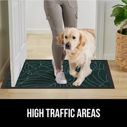 GORILLA GRIP 100% Waterproof All-Season WeatherMax Doormat, 47x35, US Designed Natural Rubber