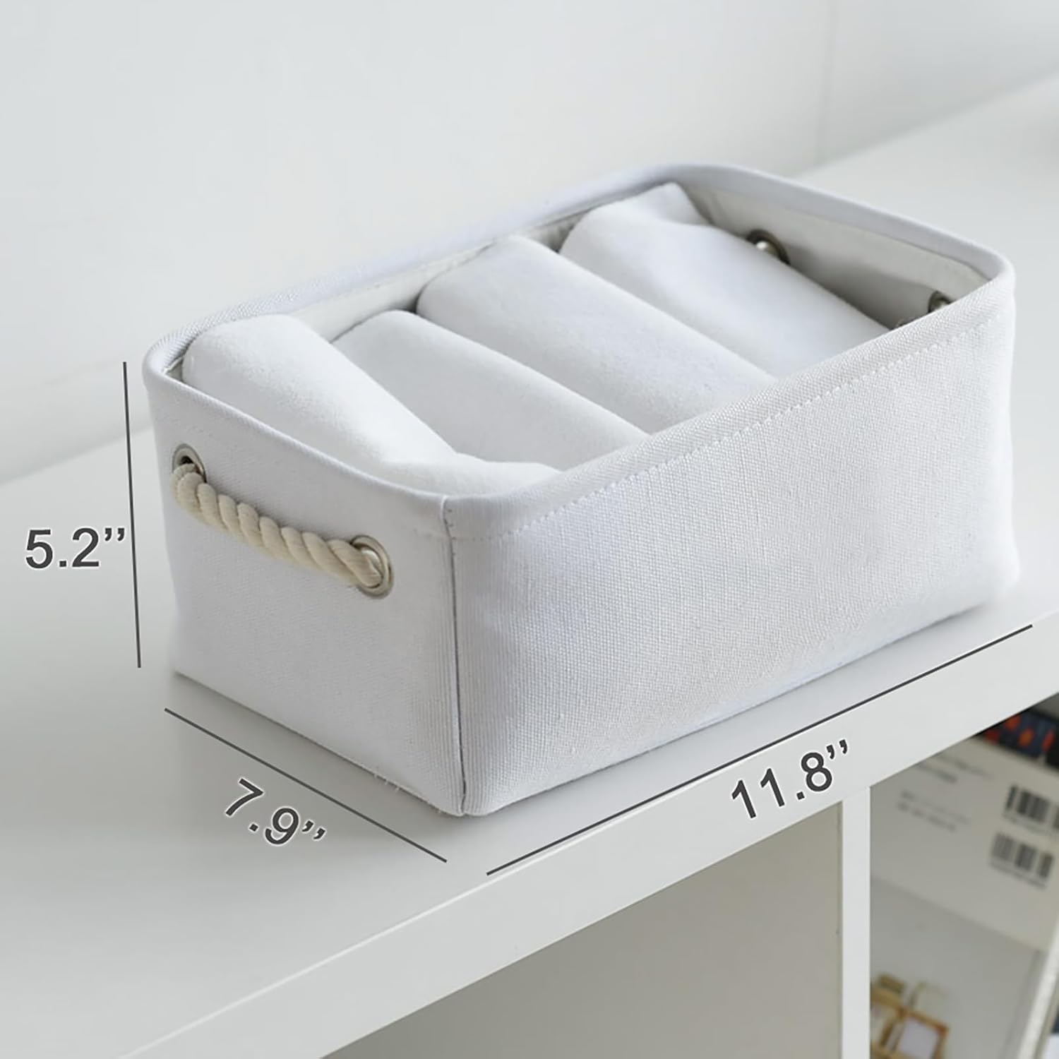 TheWarmHome Storage Basket for Organizing - Small 6 Pack 11.8x7.8x5.2 inch Gifts for Empty with