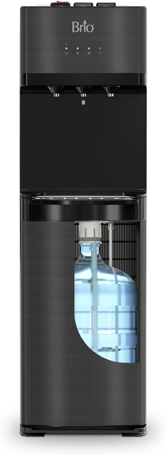 Brio Self Cleaning Bottom Loading Water Cooler Water Dispenser – Black Stainless Steel - 3