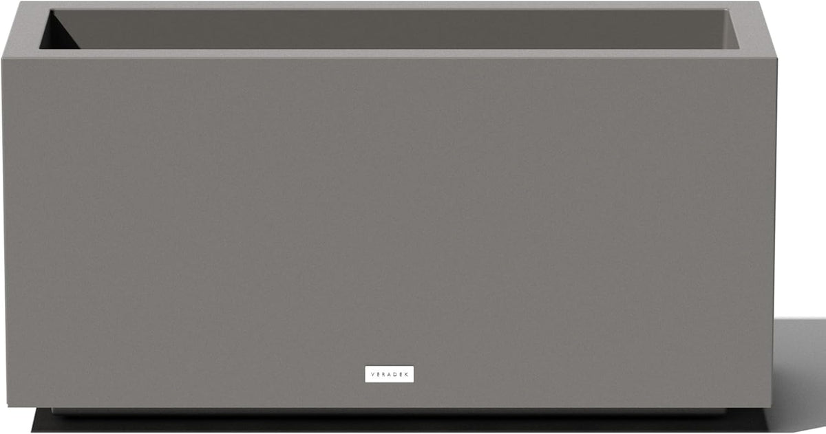 Veradek Block Series Long Box Planter - Large Rectangular Planter for Indoor or Outdoor Patio/Porch