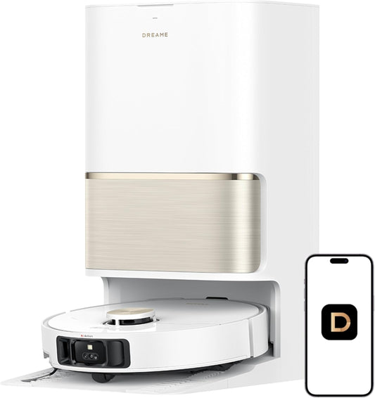 DREAME L50 Ultra Robot Vacuum and Mop White, 19,500Pa Suction, with Auto-Empty and Mop