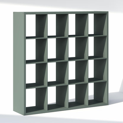 Furinno Cubic Extra Thick 16-Cube Closet Organizers and Storage, Sage Green