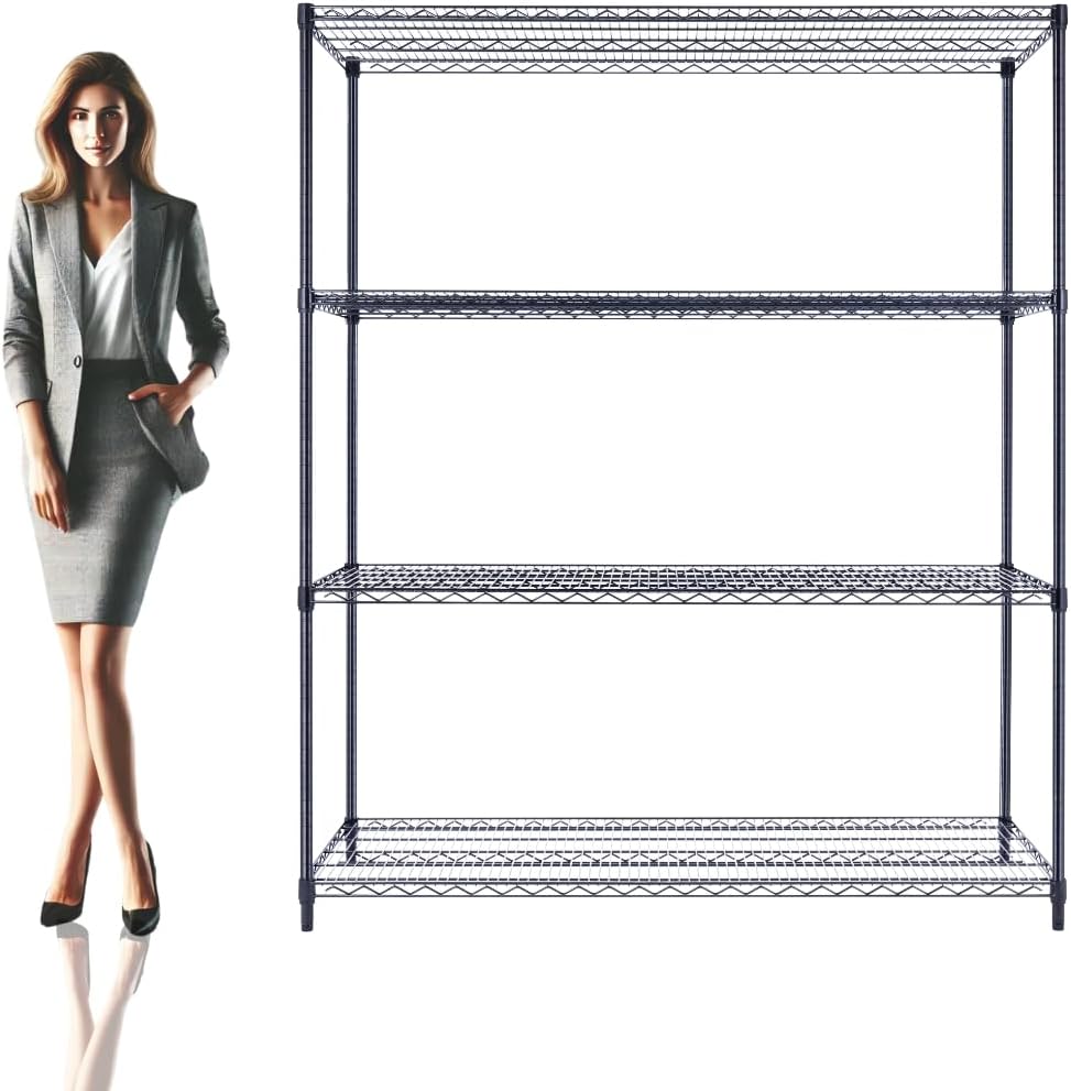 60"x24"x72" Premium Metal Steel 4-Tier Wire Shelving NSF 3200 LBS MAX Capacity Heavy Duty Storage