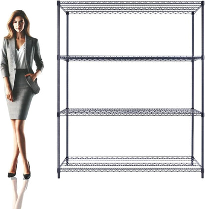 60"x24"x72" Premium Metal Steel 4-Tier Wire Shelving NSF 3200 LBS MAX Capacity Heavy Duty Storage