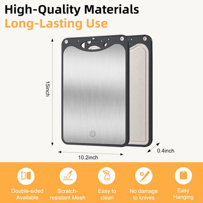 Titanium Cutting Board for Kitchen，Suitable for Handling Meat and Vegetables，Cutting Board Double