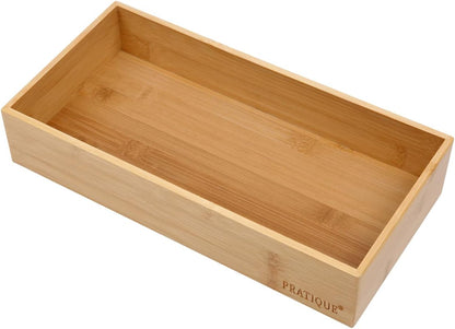 Bamboo Drawer Organizer - Kitchen Utensil Organizer Silverware Tray Cutlery Holder，Office Desk