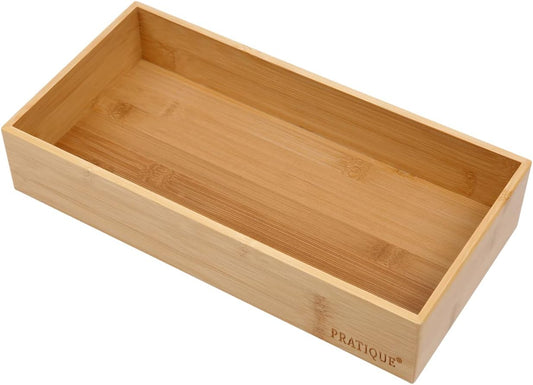 Bamboo Drawer Organizer - Kitchen Utensil Organizer Silverware Tray Cutlery Holder，Office Desk