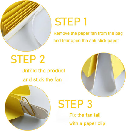 Yellow Party Decorations,Paper Decorations for Party,Lemon Decorations Party Paper Fans Bulk