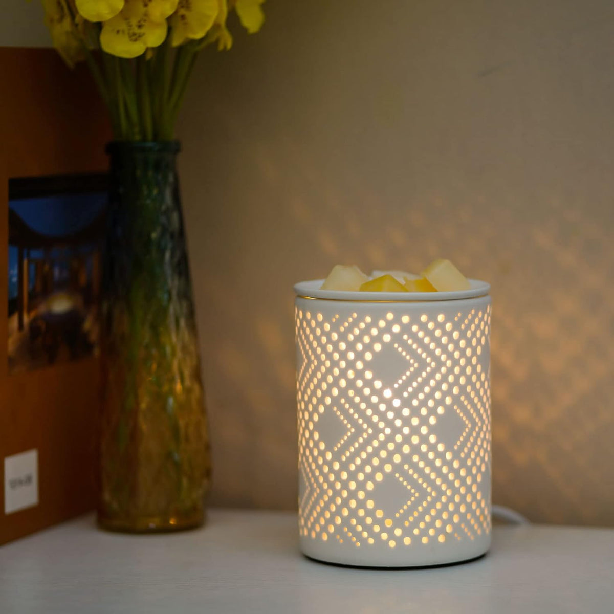 PALANCHY Wax Melt Warmer Ceramic Oil Burner Electric Candle Wax Warmer Burner Melter Fragrance