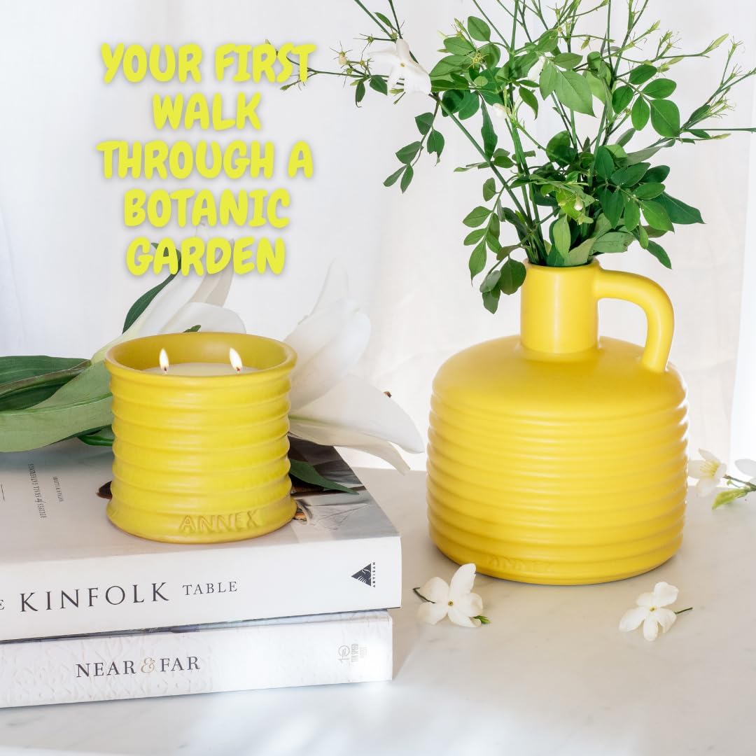 Scented Luxury Candles in Handmade Ceramic Jars, Soy Wax | Flower Bomb – Lily of The Valley &