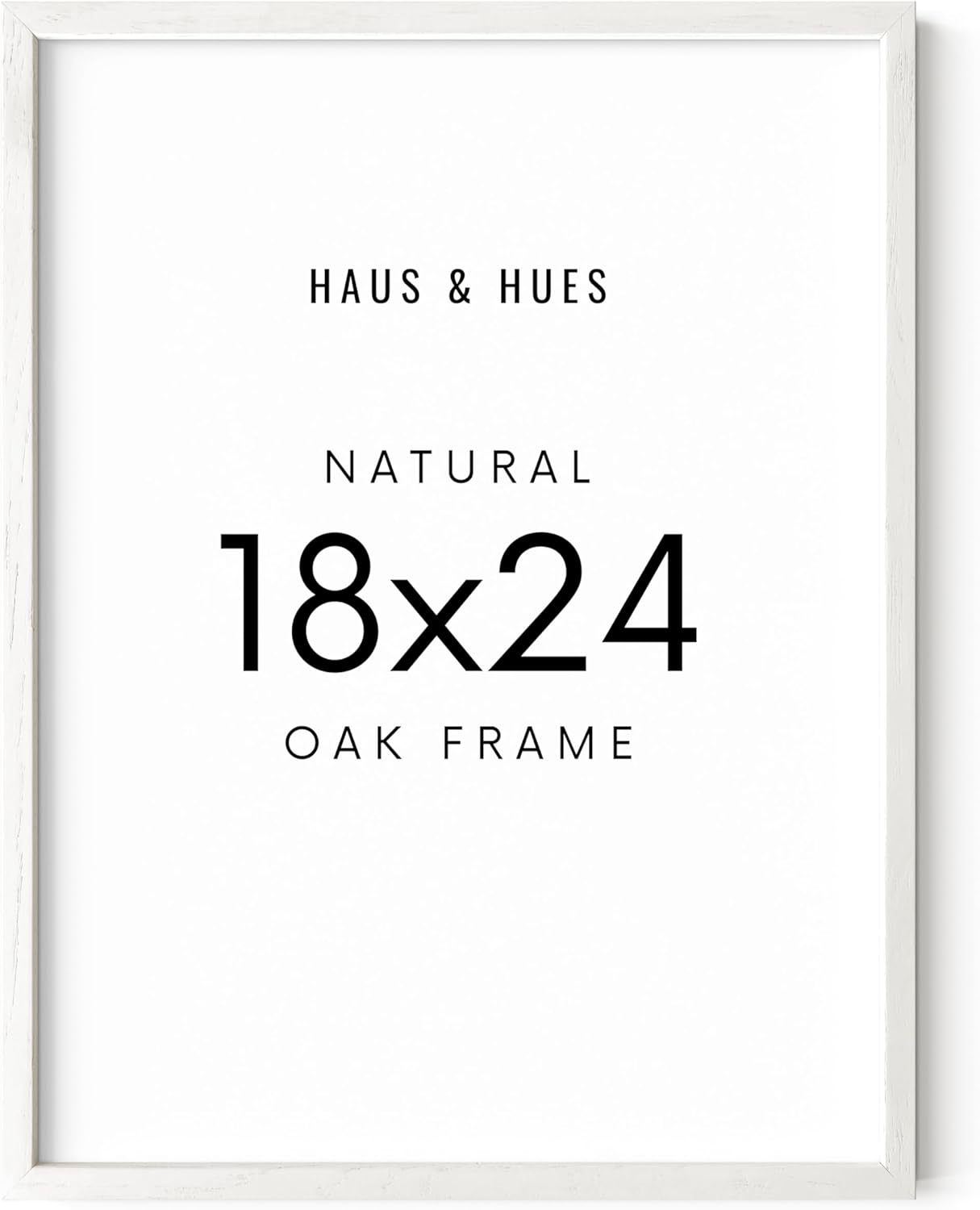 HAUS AND HUES White 18 x 24 Poster Frame - Oak White 18 x 24 Picture Frame, Wall 18x24 Frame, 18x24