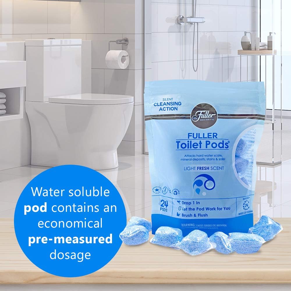 Fuller Brush Toilet Bowl Cleaner Pods - Water Soluble Tablet Cleansers, Cleans Descales & Refreshes
