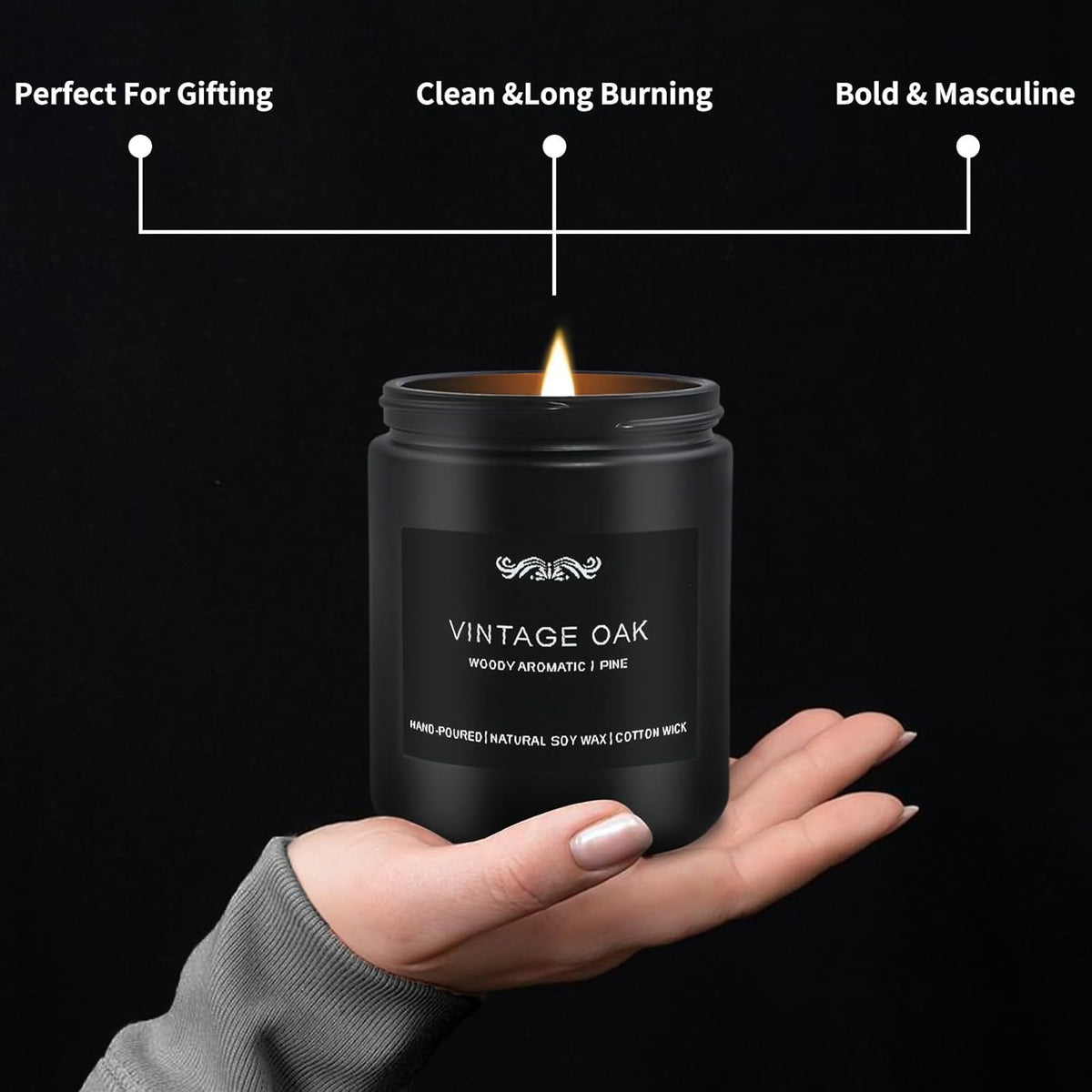 JXDLSQ 6 Pack Candles for Home Scented Aromatherapy Candles Gifts Set for Men, Men Candle Set, 42