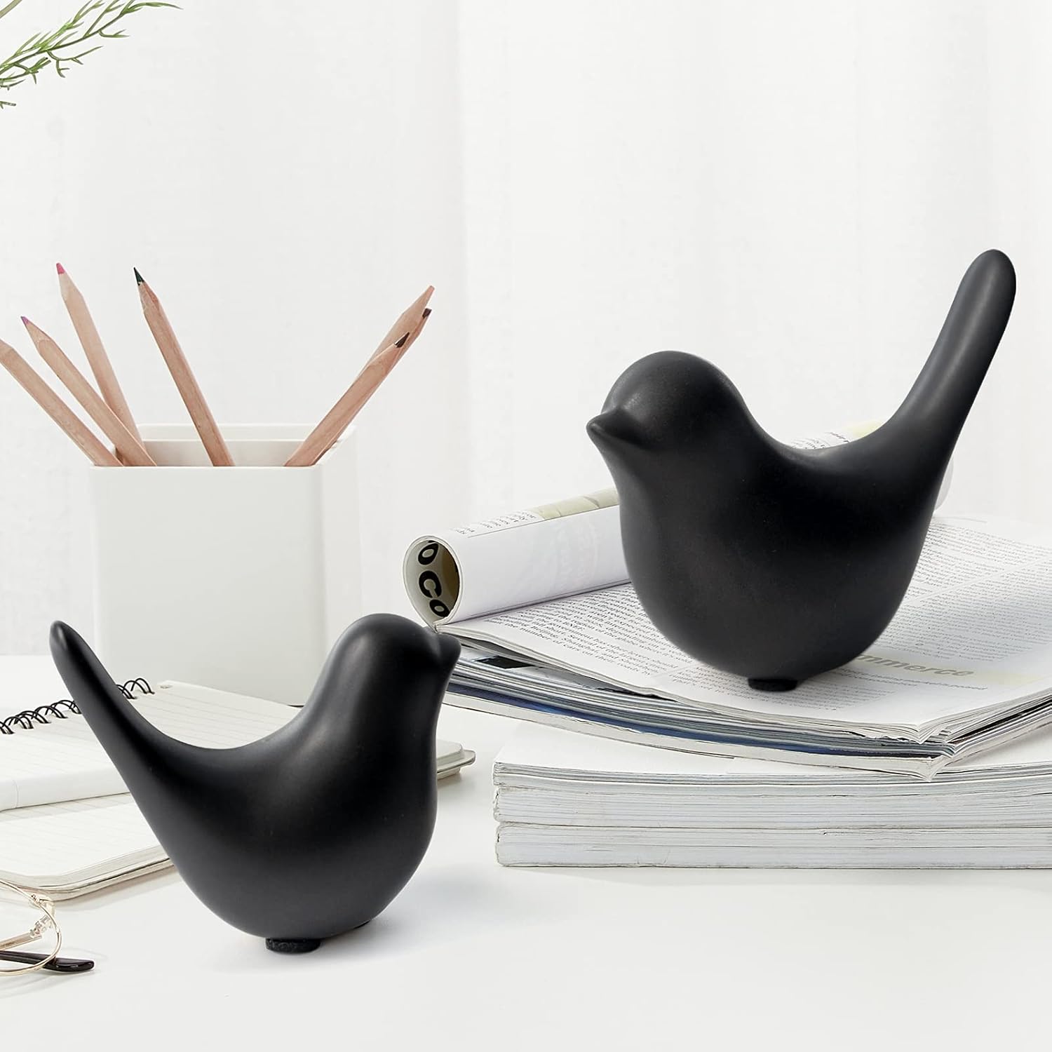 Notakia Small Birds Statues Home Decor Modern Style Decorative Ornaments for Living Room, Bedroom