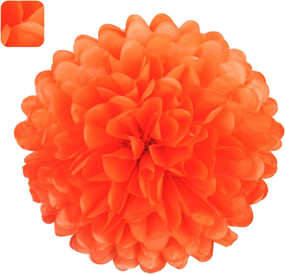 MISU 10" Orange Tissue Pom Poms DIY Tissue Paper Flowers for Birthday Wedding Baby Shower Tea Party
